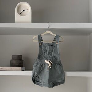 Jamie Kay Slate Green Cotton Overalls